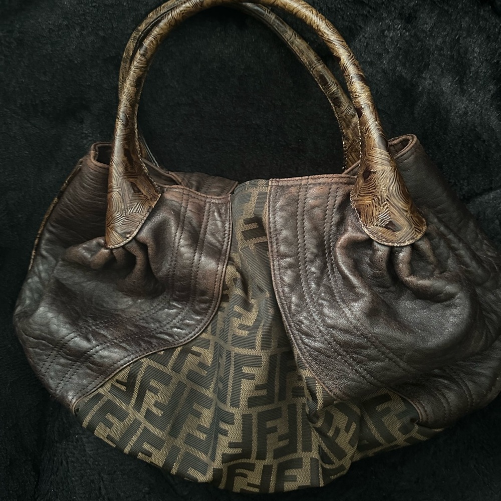 Brown, Fendi, classic vintage purse